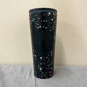 Starbucks Black Holiday 2020 Stainless Steel Stars Confetti Tumbler Cup 24oz FS